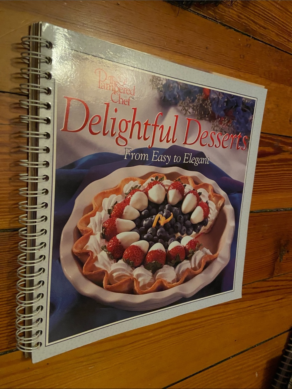 Vintage Pampered Chef Delightful Desserts dessert Cookbook pie cake cookies pies